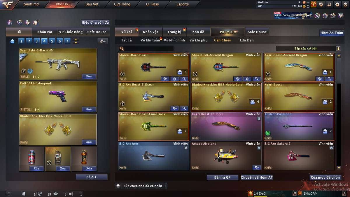 shop acc cf uy tin gia re